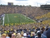 cheerleaders with Michigan flags